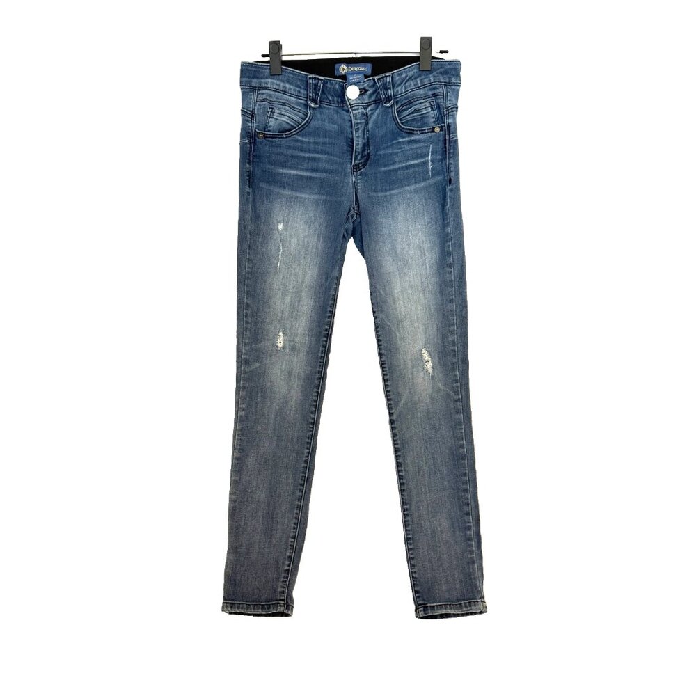 Democracy Jeans Womens 8 Blue Ab Technology Medium Wash Mid Rise Skinny Stretch